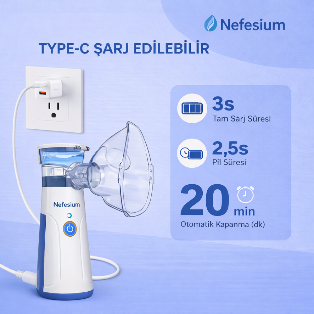 Nefesium Taşınabilir Mesh Nebulizatör