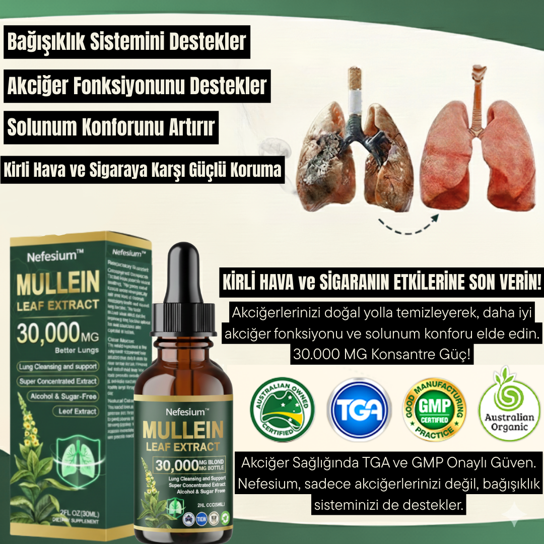 Nefesium -  Bitkisel Akciğer Temizleyici Sıvı Damla